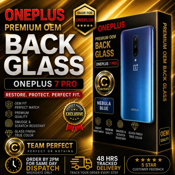 OnePlus 7 Pro Back Glass OEM Fit Blue - Perfect Phone