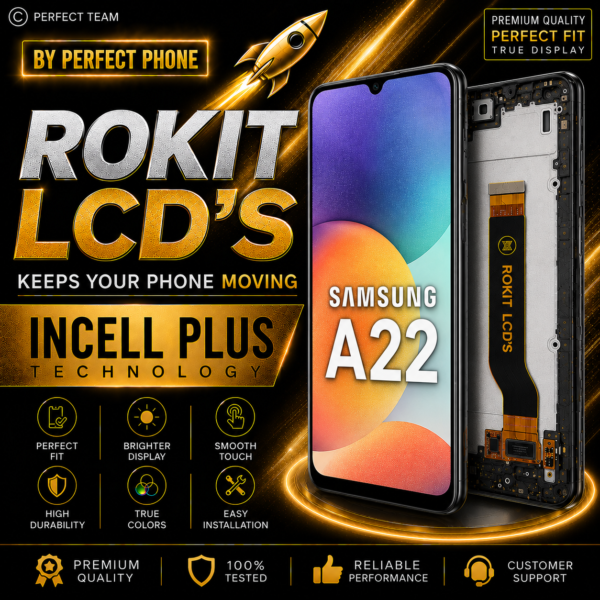 Samsung A22-5G-A226B Incell Rokit LCD With Frame - Perfect Phone