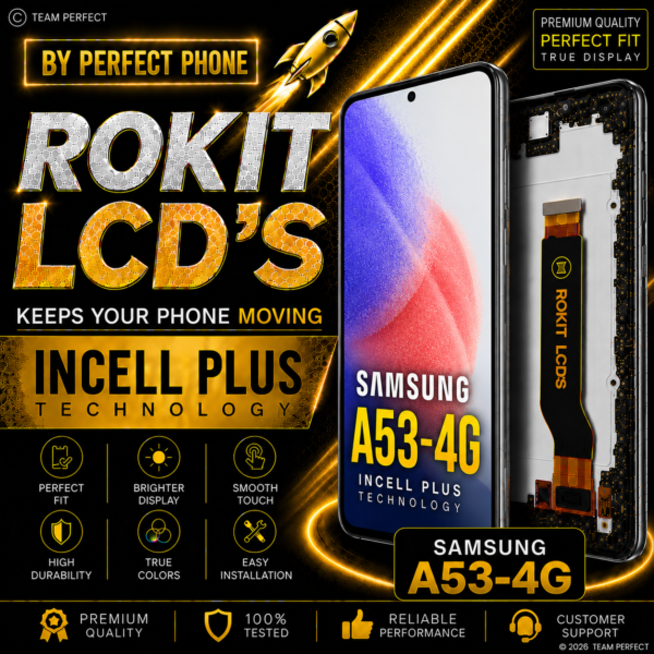Samsung A53 SM-A536B Incell Rokit LCD With Frame - Perfect Phone