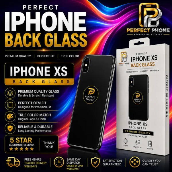 iPhone Xs Back Glass OEM Fit Grey - Perfect Phone