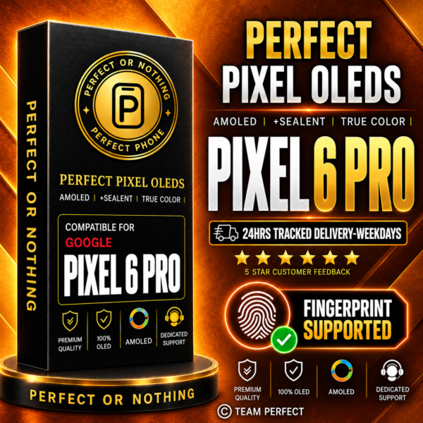 Google Pixel 6 Pro OLED Screen Replacement with Adhesive – Fingerprint Supported