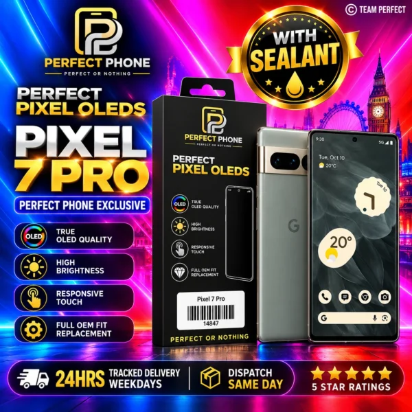 Google Pixel 7 Pro OLED LCD Screen Display With Adhesive - Perfect Phone