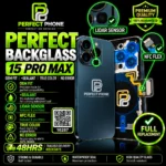 iPhone 15 Pro Max Back Glass OEM Fit With NFC Camera Lens Blue - Perfect Phone