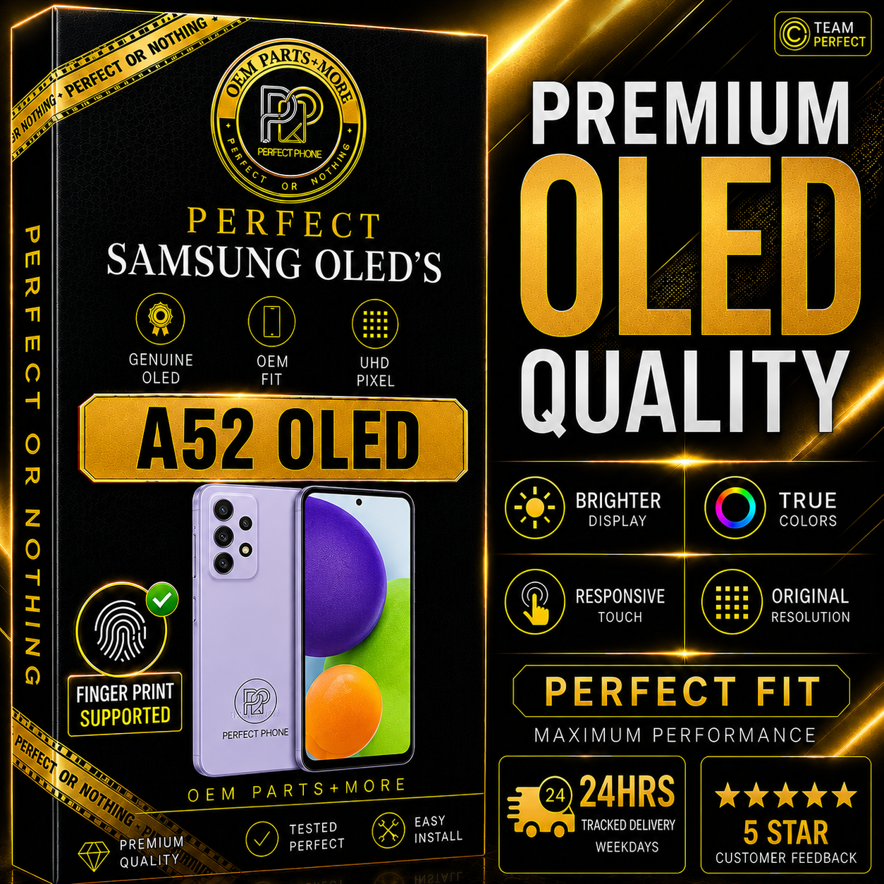Samsung A52-5G SM-A526 OLED LCD Screen With Frame Samsung A52-5G SM-A526 OLED LCD Screen With Frame - Perfect Phone