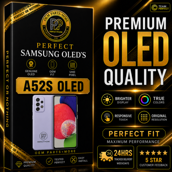 Samsung A52S SM-A528 OLED LCD Screen With Frame - Perfect Phone