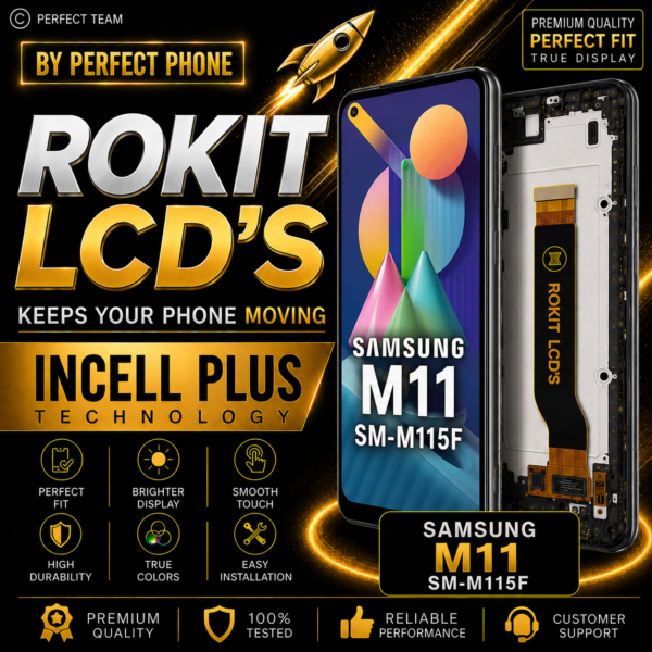 Samsung M11 SM M115F Incell Rokit LCD With Frame - Perfect Phone