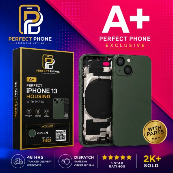 iPhone 13 Housing Replacement Rear Back Cover Chassis With Parts Alpine Green - Perfect Phone