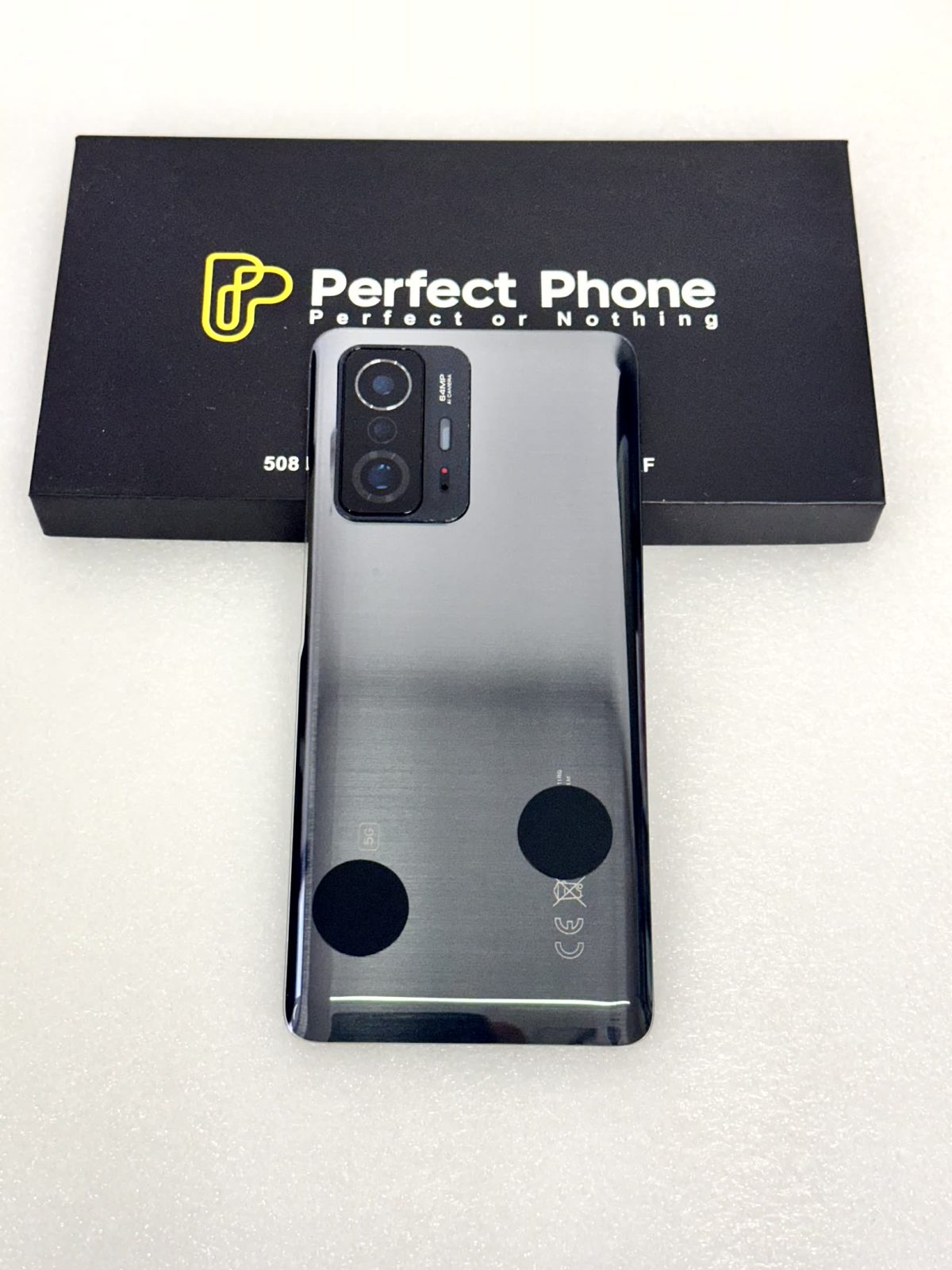 Xiaomi 11T-11T Pro 5G Back Glass Cover With Camera Lens - Adhesive-Grey