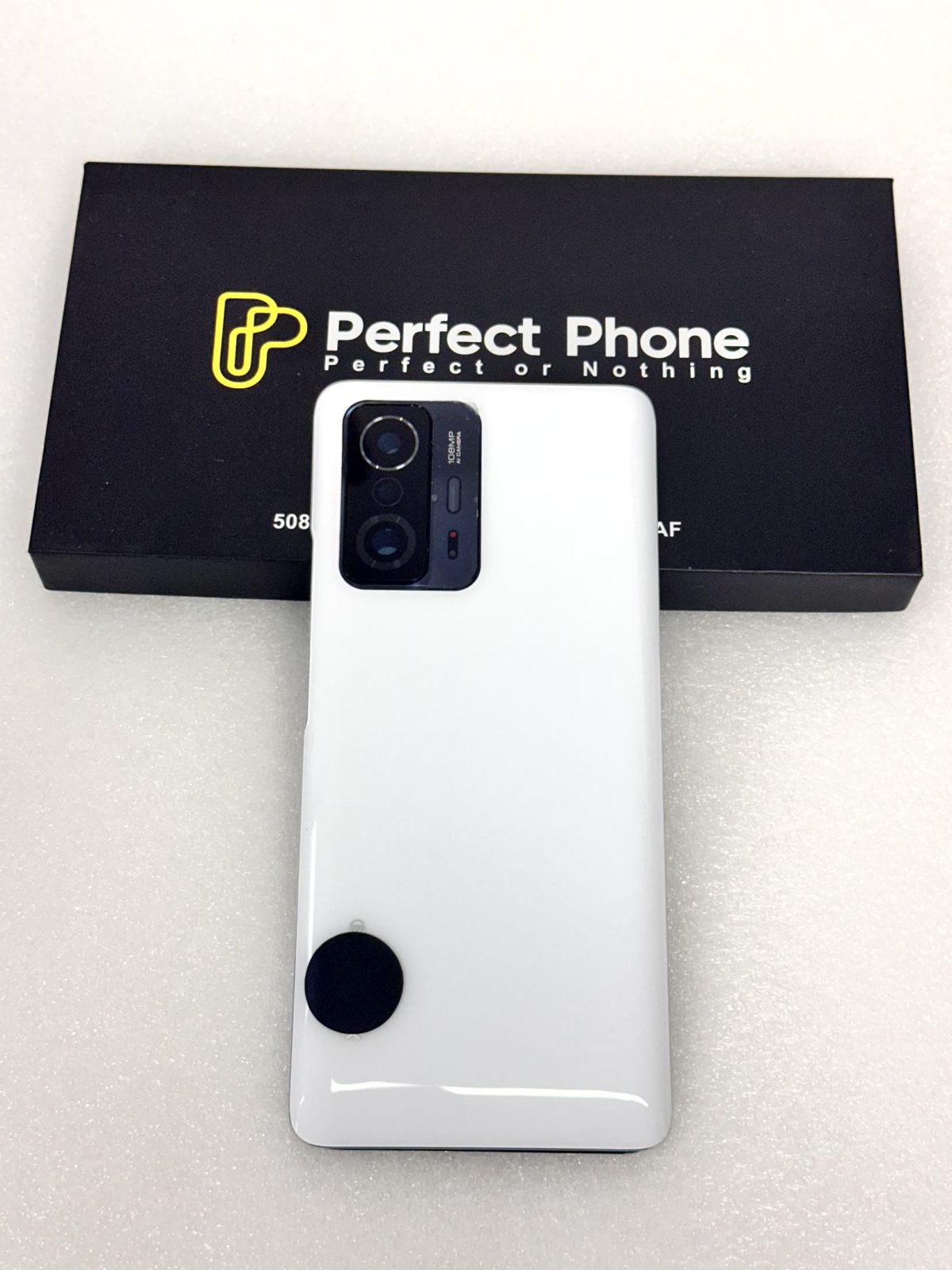 Xiaomi 11T-11T Pro 5G Back Glass Cover With Camera Lens - Adhesive-White