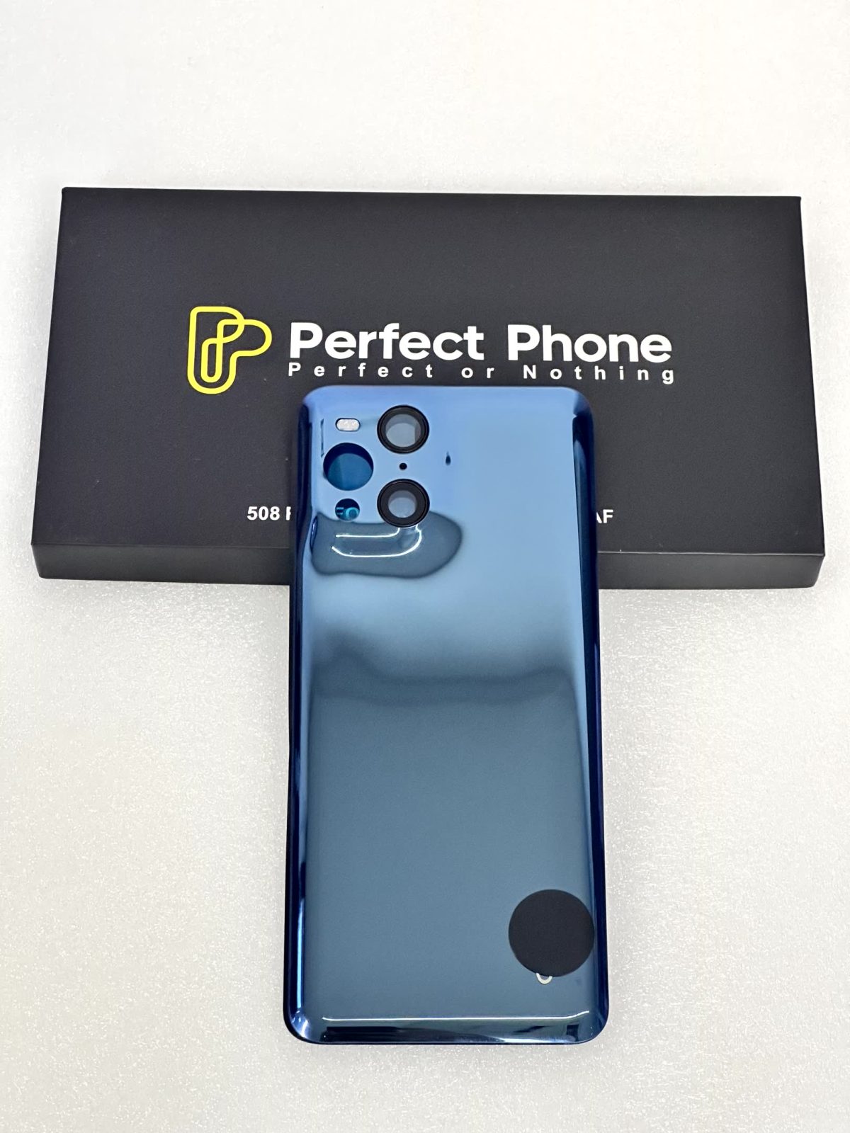OPPO Find X3 Pro Back Glass Battery Cover With Camera Lens and Adhesive-Blue