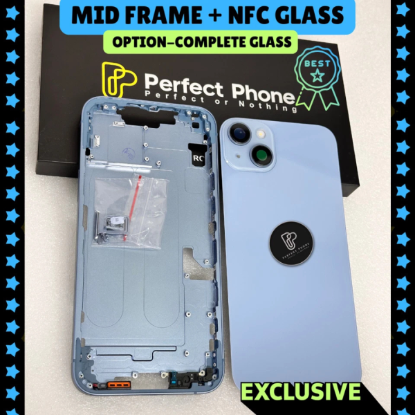 iPhone-14-Plus-Middle-Frame-NFC-Flex-Glass - Blue