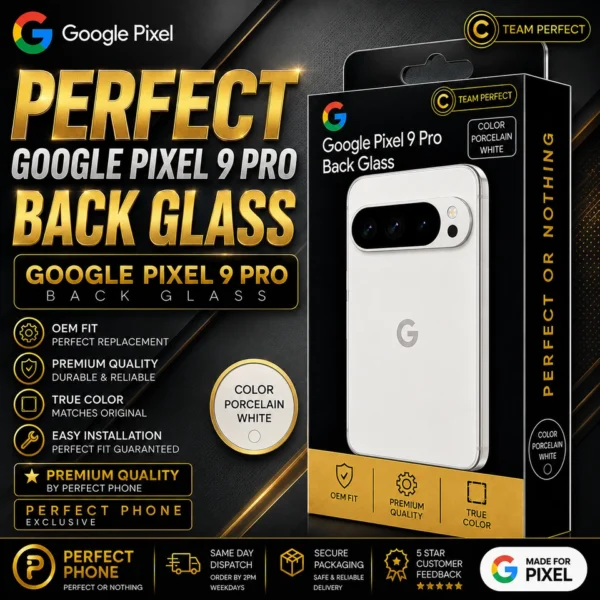 Google Pixel 9 Pro Back Glass OEM Fit White - Perfect Phone