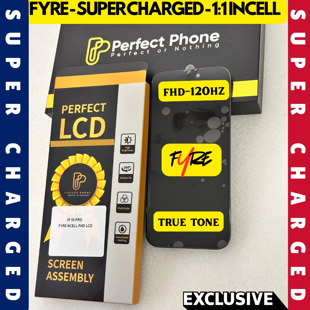 iPhone 15 Pro LCD Screen Replacement-Fyre-Super Charged FHD Incell iPhone 15 Pro LCD Screen Replacement-Fyre-Super Charged FHD Incell