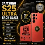 Samsung Galaxy S25 Ultra Back Glass Camera Lens OEM Fit With Adhesive Red - Perfect Phone