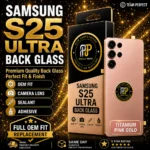 Samsung Galaxy S25 Ultra Back Glass Camera Lens OEM Fit With Adhesive Gold - Perfect Phone