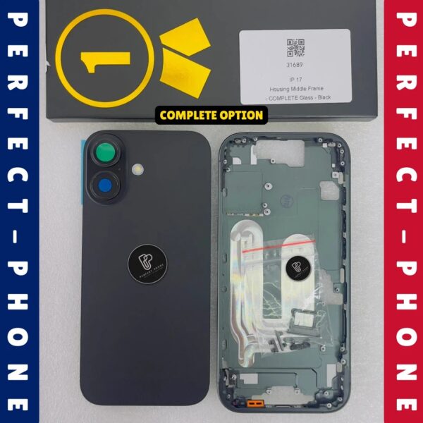 iPhone 17 Housing Middle Frame Complete Black - Perfect Phone