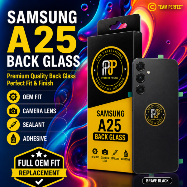 Samsung-A25-Back-Glass-OEM-Fit-Brave Black