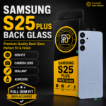Samsung S25 Plus Back Glass OEM Fit Rear Cover Replacement With Adhesive IcyBlue - Perfect Phone