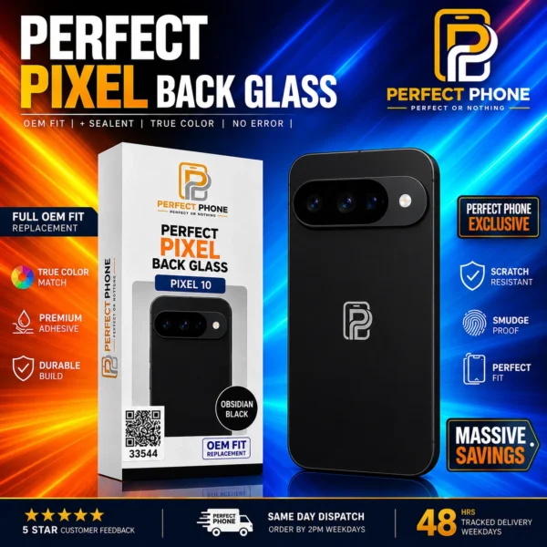 Google Pixel 10 Back Glass OEM Fit Obsidian - Perfect Phone