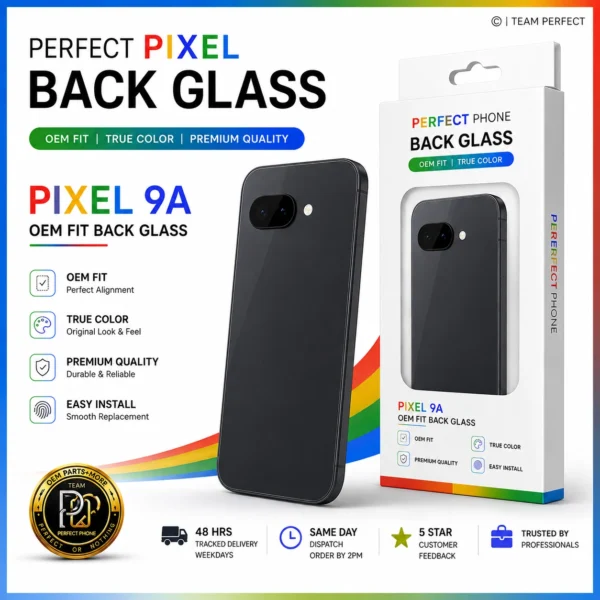 Google-Pixel-9A-Back-Glass-OEM-Fit-Obsidian Black