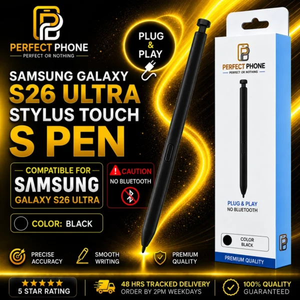 Samsung Galaxy S26 Ultra Stylus Touch S Pen Black - Perfect Phone