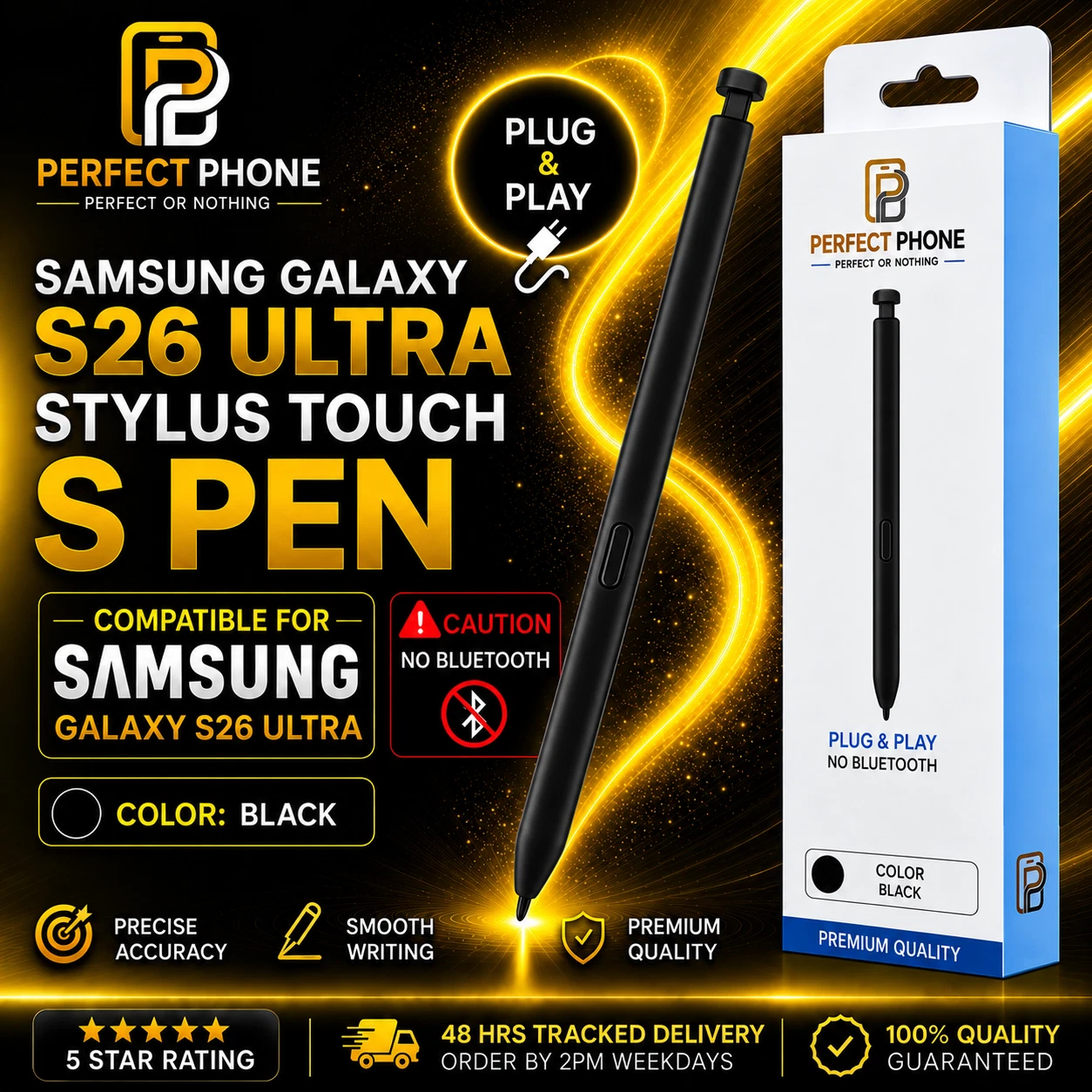 Samsung Galaxy S26 Ultra Stylus Touch S Pen Black Samsung Galaxy S26 Ultra Stylus Touch S Pen Black - Perfect Phone