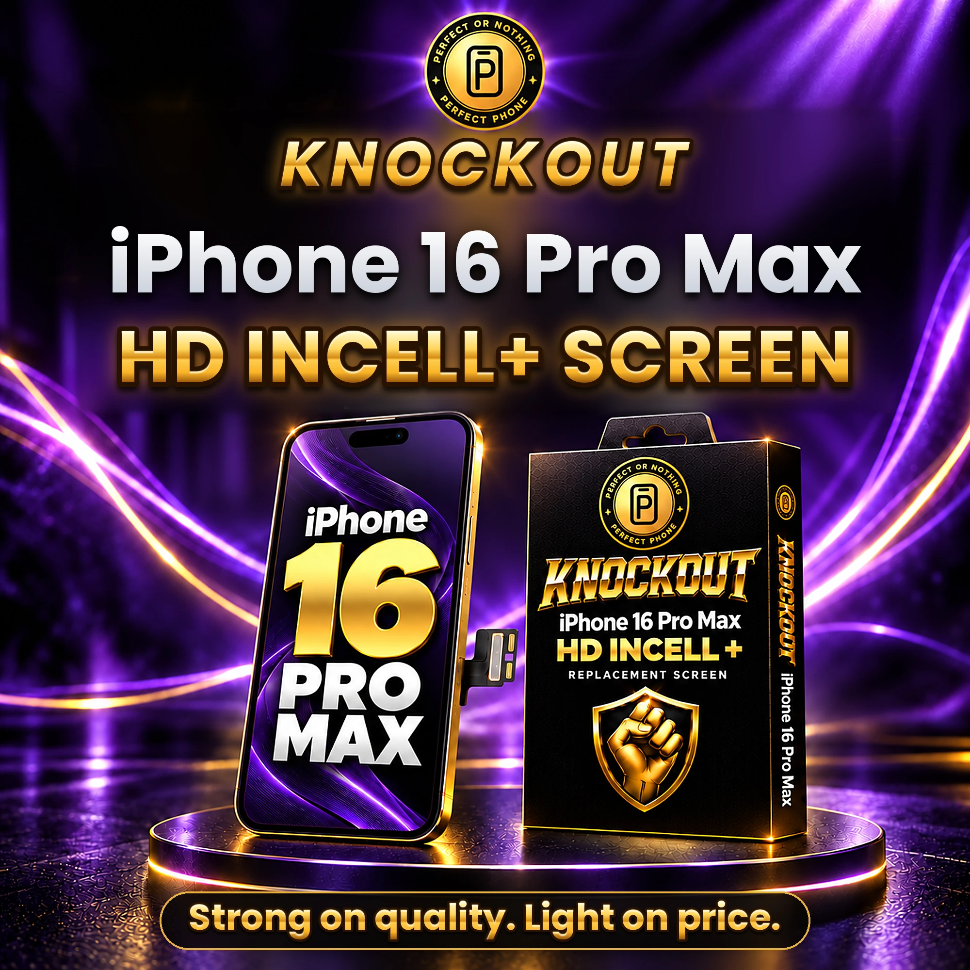 knockout-iphone-16-pro-max-hd-incell-plus-screen iPhone 16 Pro Max Incell LCD Screen Replacement – KnockOut HD - Image 1