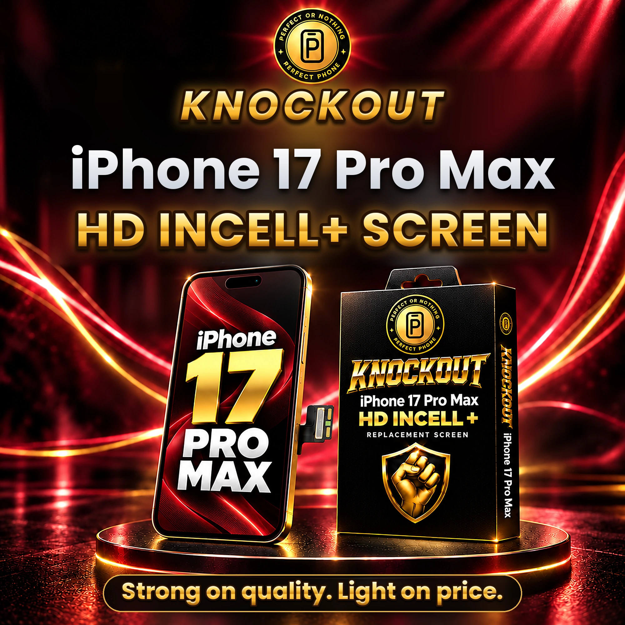iPhone 17 Pro Max Incell LCD Screen Replacement – KnockOut HD iPhone 17 Pro Max Incell LCD Screen Replacement – KnockOut HD