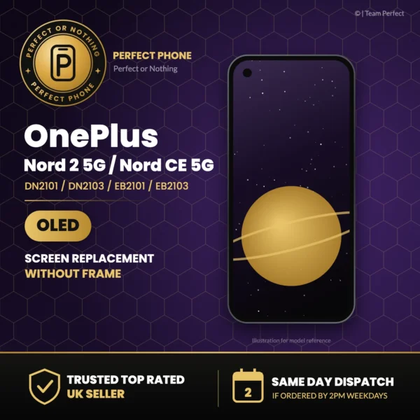 OnePlus Nord 2 5G / Nord CE 5G OLED Screen Replacement without Frame (DN2101 / DN2103 / EB2101 / EB2103)